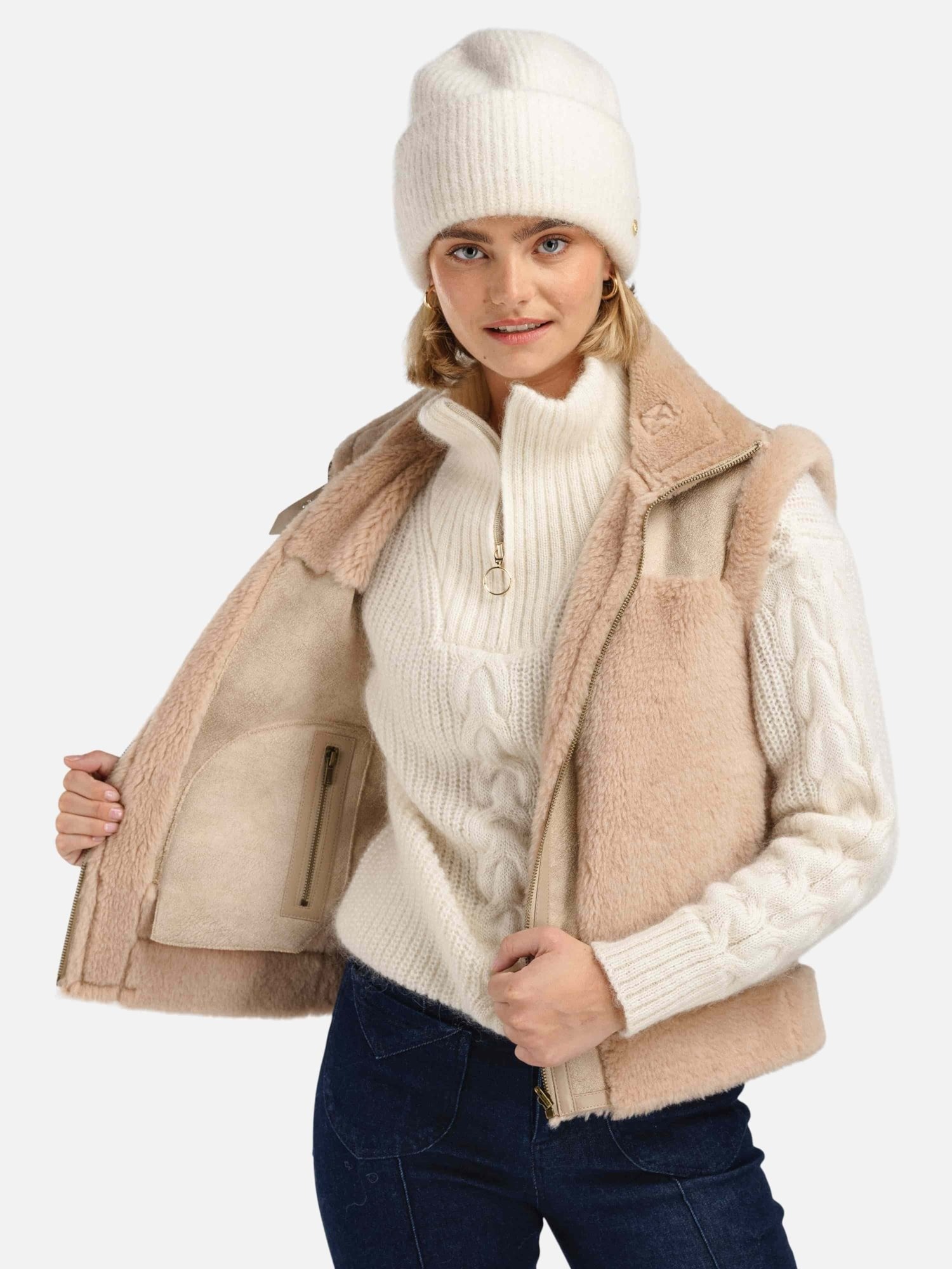 Solveggen Pilé Vest Dame Champagne