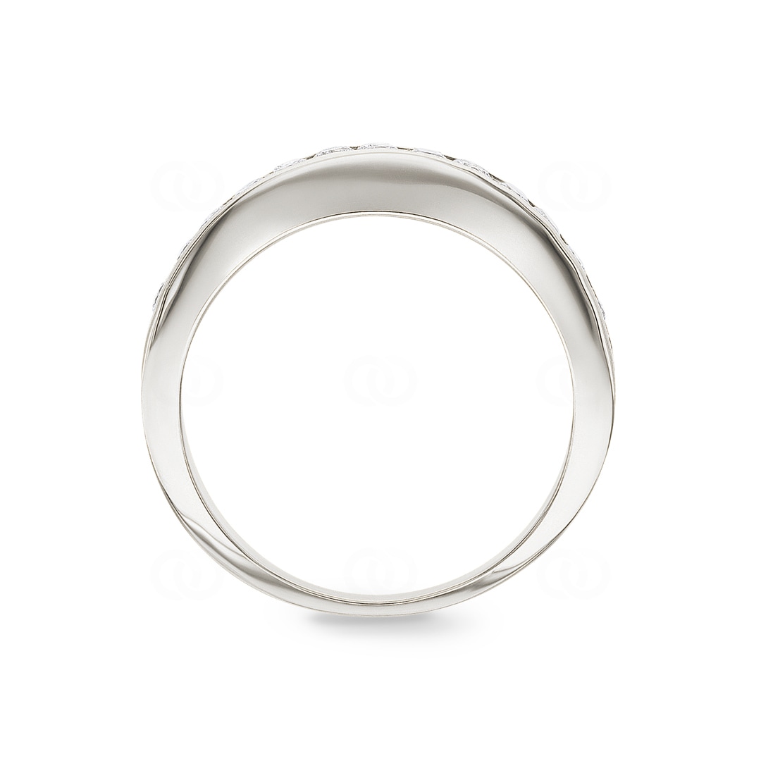 Mémoire-Ring 750/18 K Weissgold mit Diamanten 0.38 ct H/si