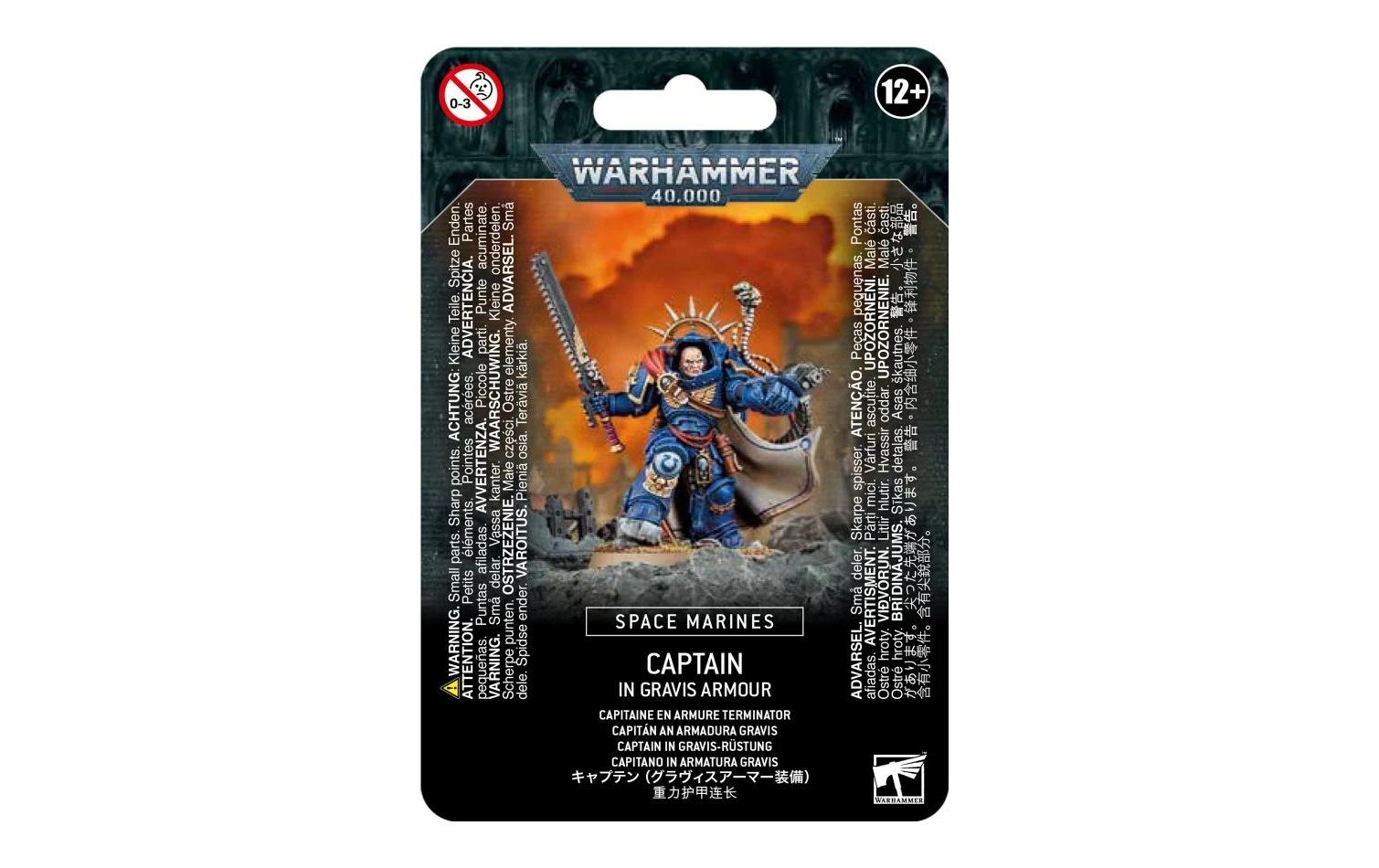 Figur Warhammer 40.000 Captain in Gravis-RüstungWarhammer 40K Space Marines Captain in Gravis-Rüstung