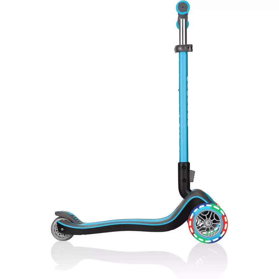 GLOBBER Scooter ELITE DELUXE LIGHTS mit Leuchtrollen, sky blau