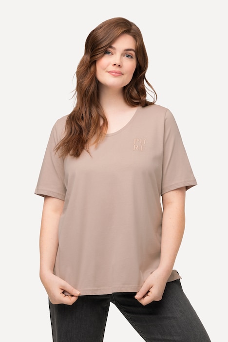 T-Shirt, PURE, V-Ausschnitt, Halbarm, Biobaumwolle