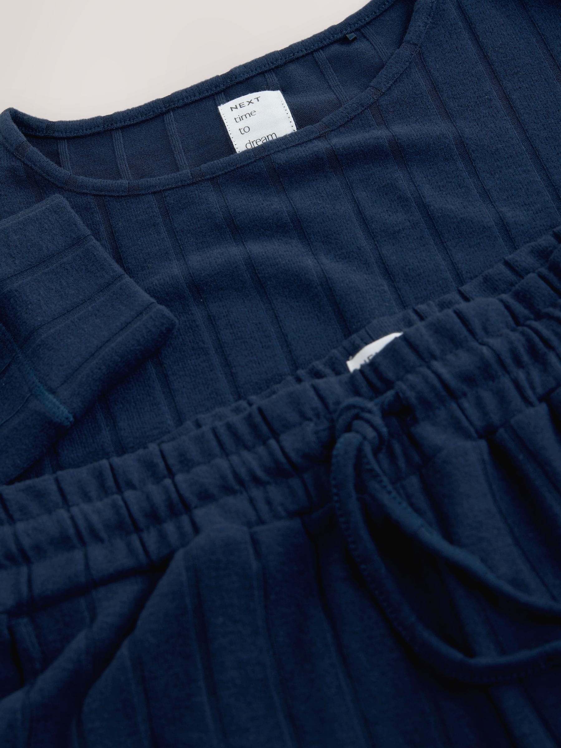 Marineblauw - Behaaglijke pyjama met lange mouwen