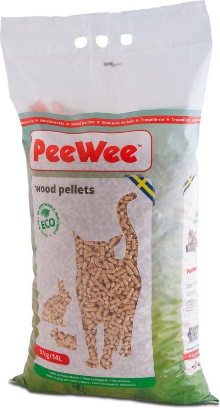 Peewee Houtkorrels Kattenbakvulling - 9  kg (14l)