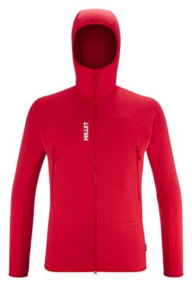 Polaire Millet Fusion Grid Hoodie Rouge Homme
