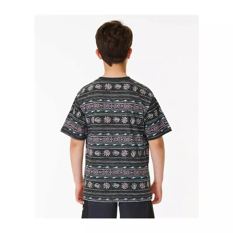 Teeshirt junior RIPCURL Pure Surf Stripe Tee-Boy Washed Black