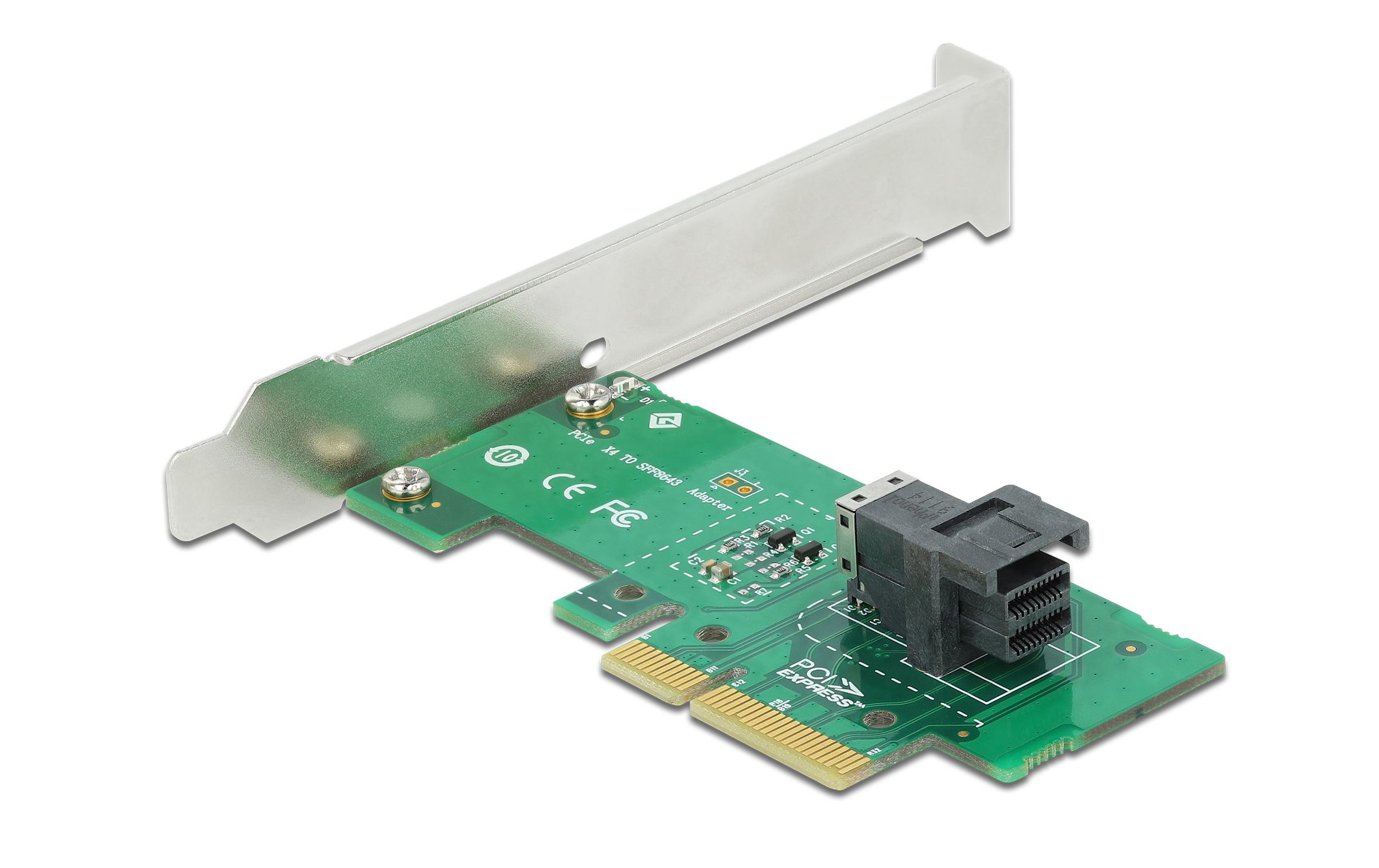 Host Bus Adapter PCI-Ex4v4 -1xSFF-8643 NVMe U.2Delock PCI Express x4 Karte zu 1 x intern SFF-8643 NVMe – Low Profile Formfaktor