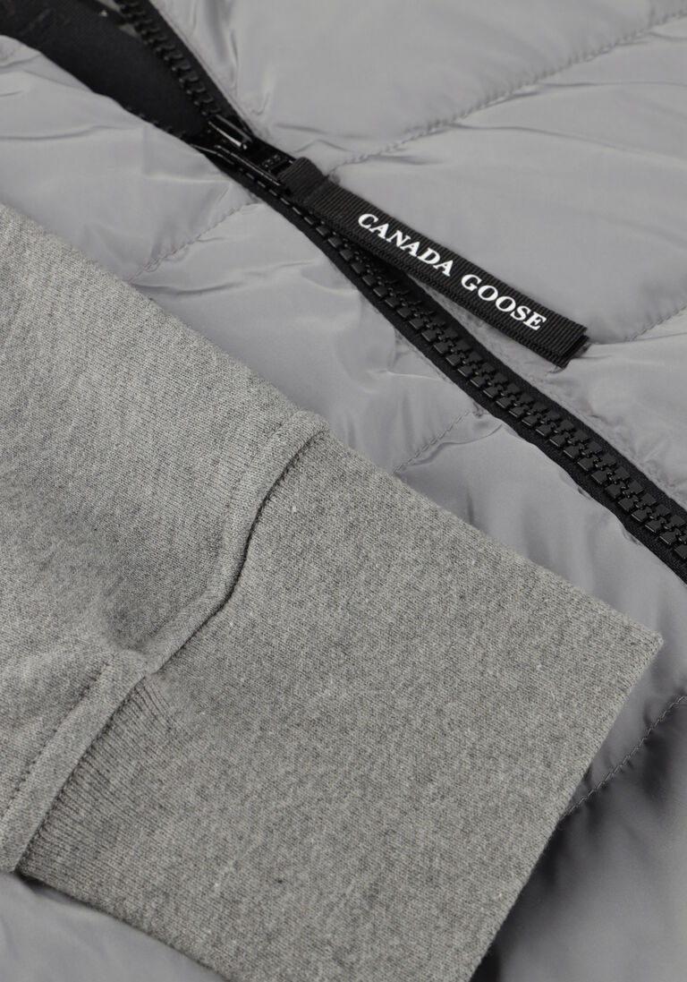 grijze canada goose gewatteerde jas hybridge huron full zip hoody