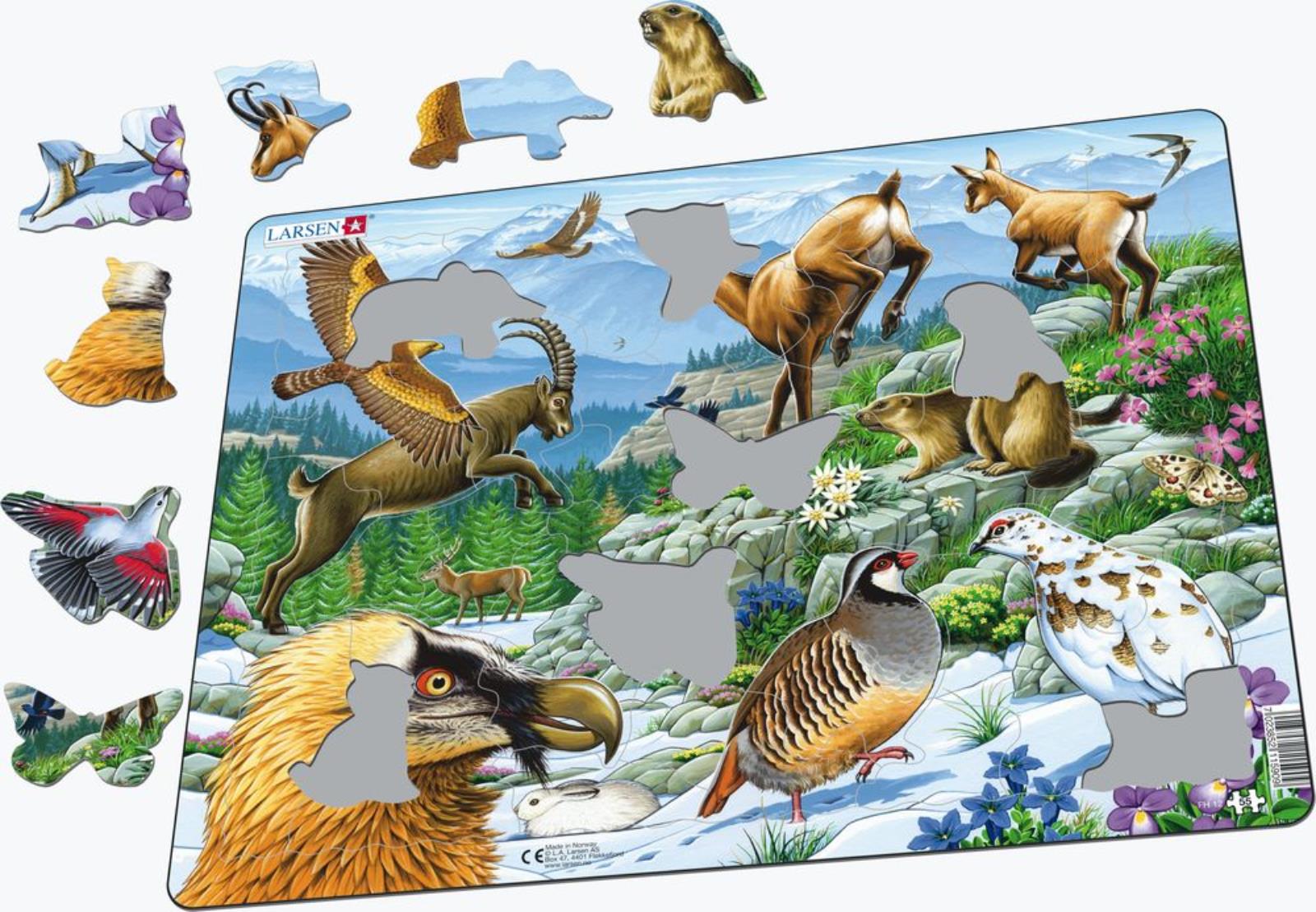 Larsen Puzzle Puzzle - Tiere der Alpen