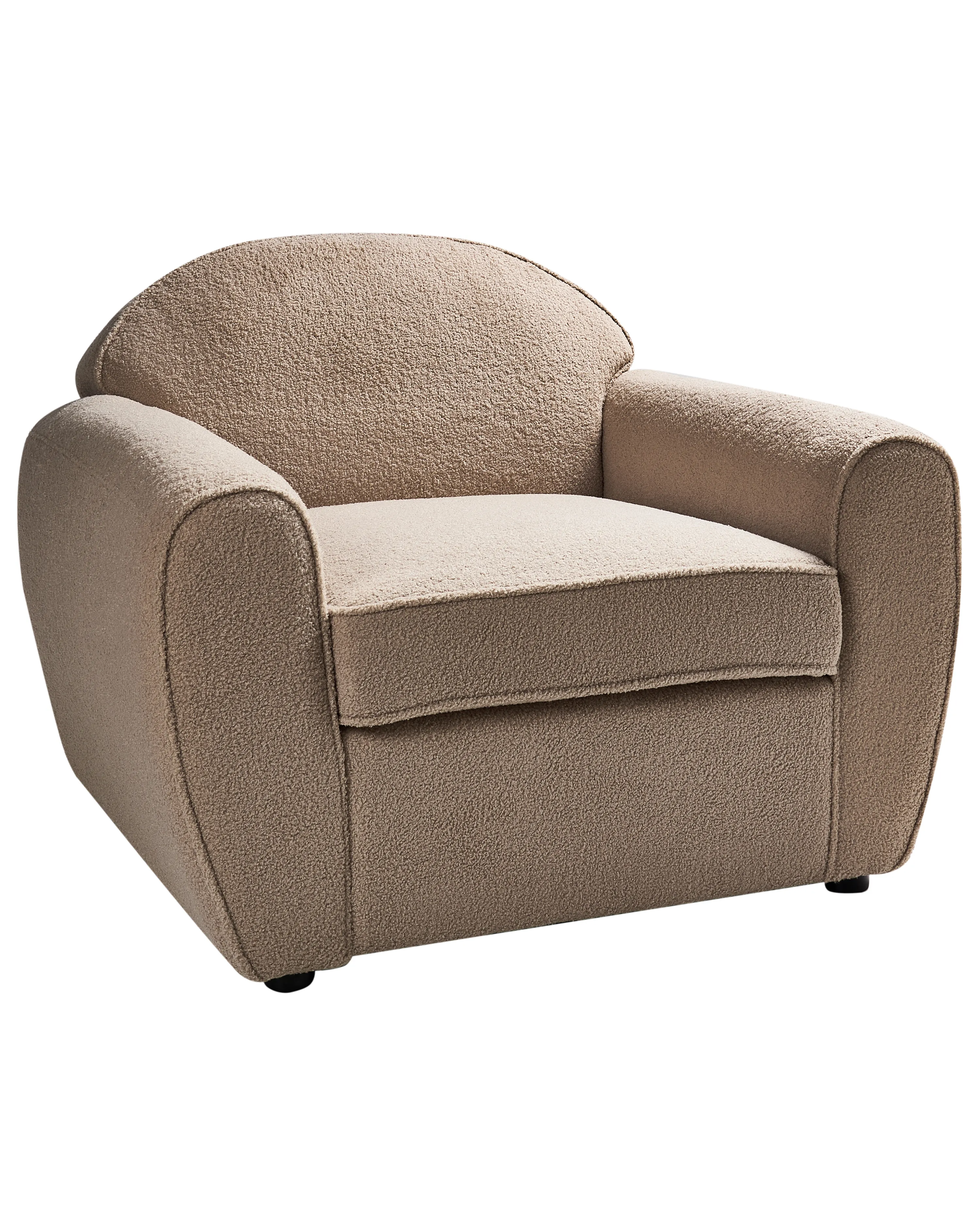 Fauteuil ELLEDE Bouclé Lichtbruin