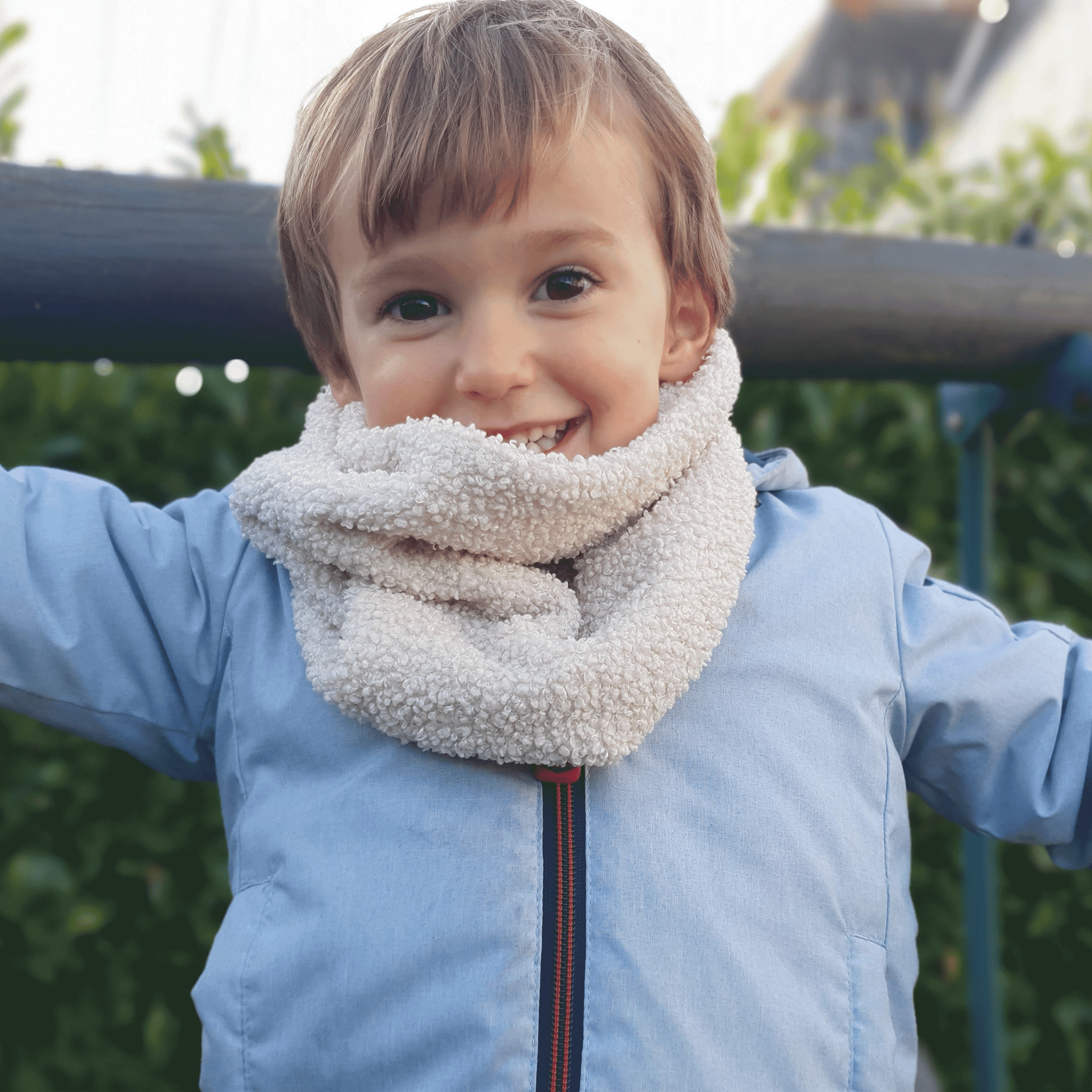 Echarpe Tube Enfant Moumoute Ivoire