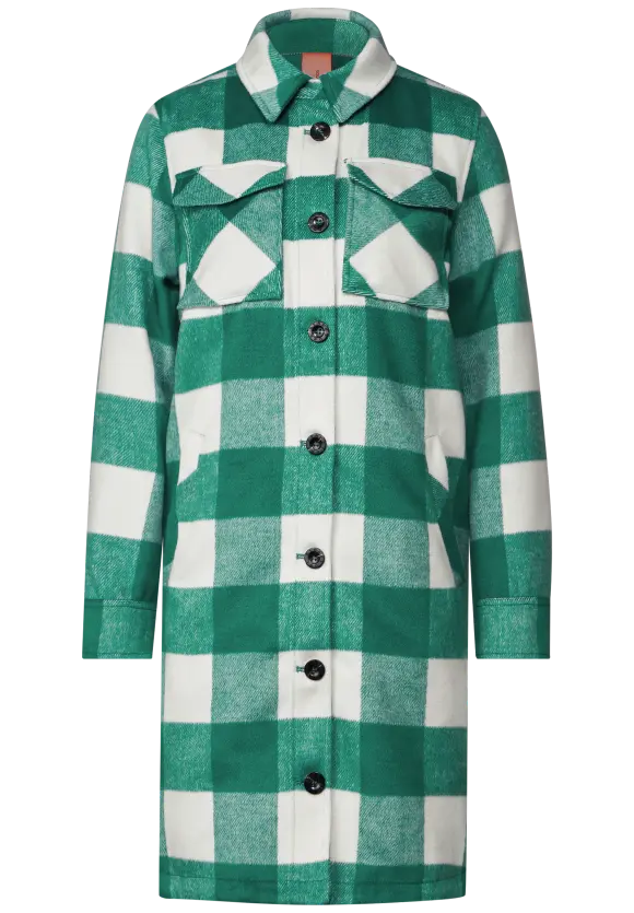 Overshirt mit Karomuster - garden green