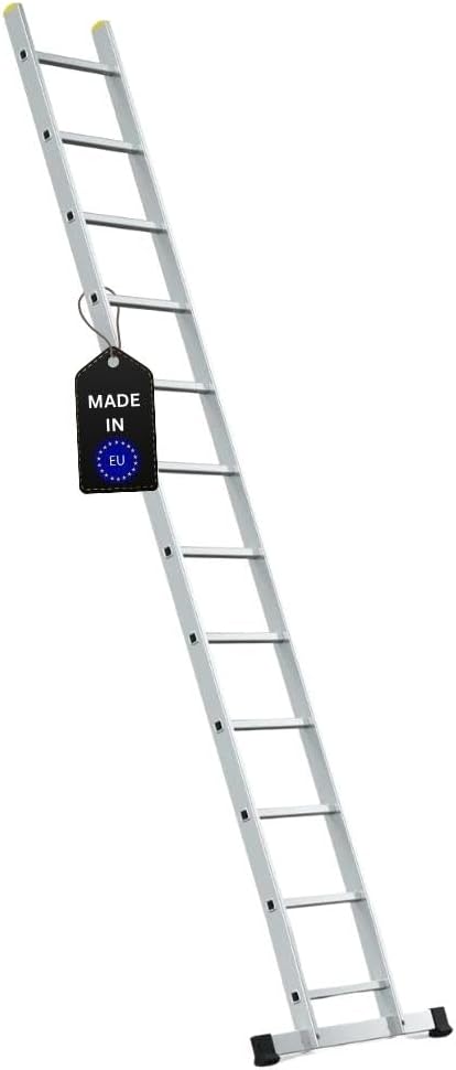 PROREGAL Economy Plus sportschuifladder met dwarsbalk, 12 sporten, werkhoogte 4,24 m, draagvermogen 150 kg