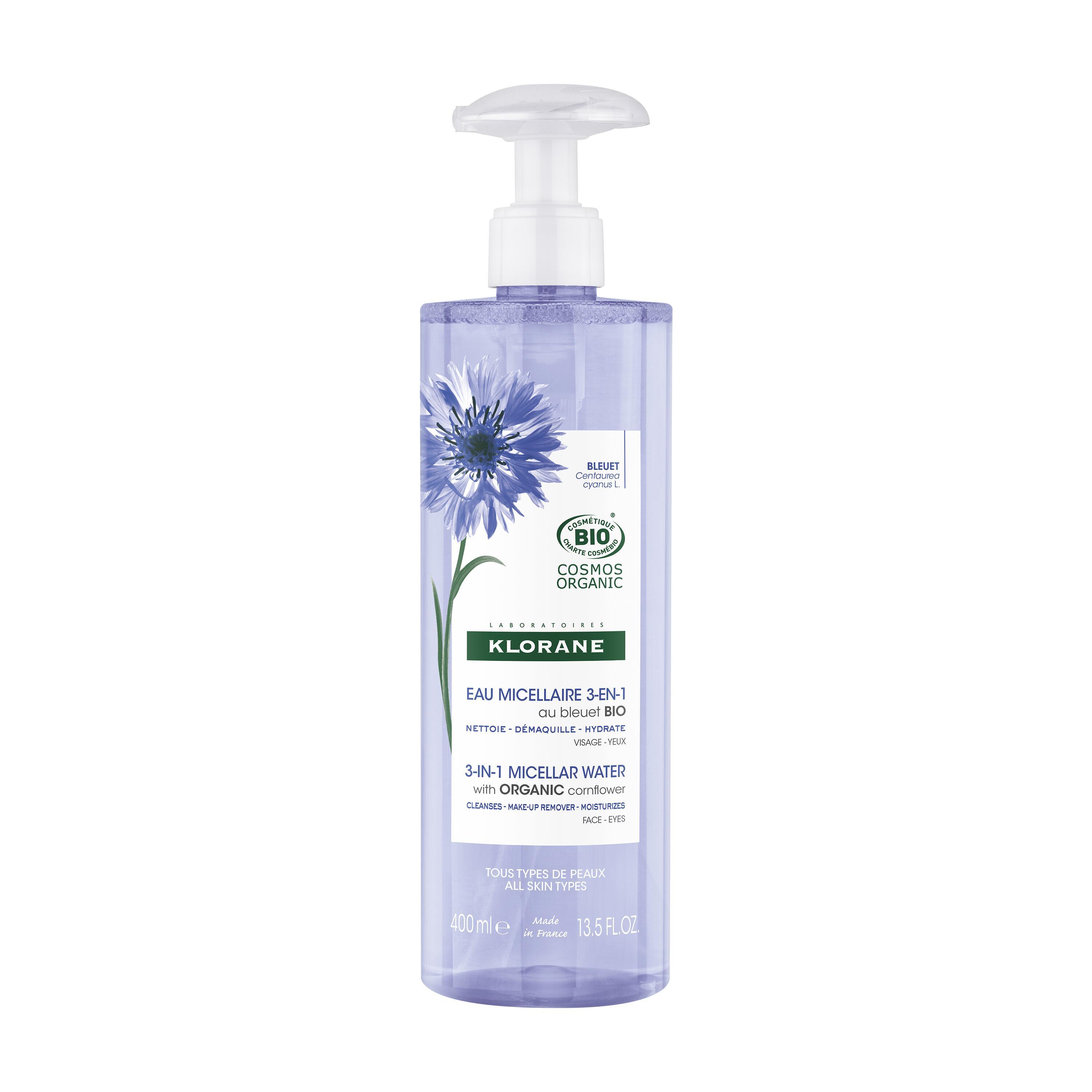 Klorane Mizellen-Lotion Gesicht & Augen Lot Bleuet Fl 400 ml