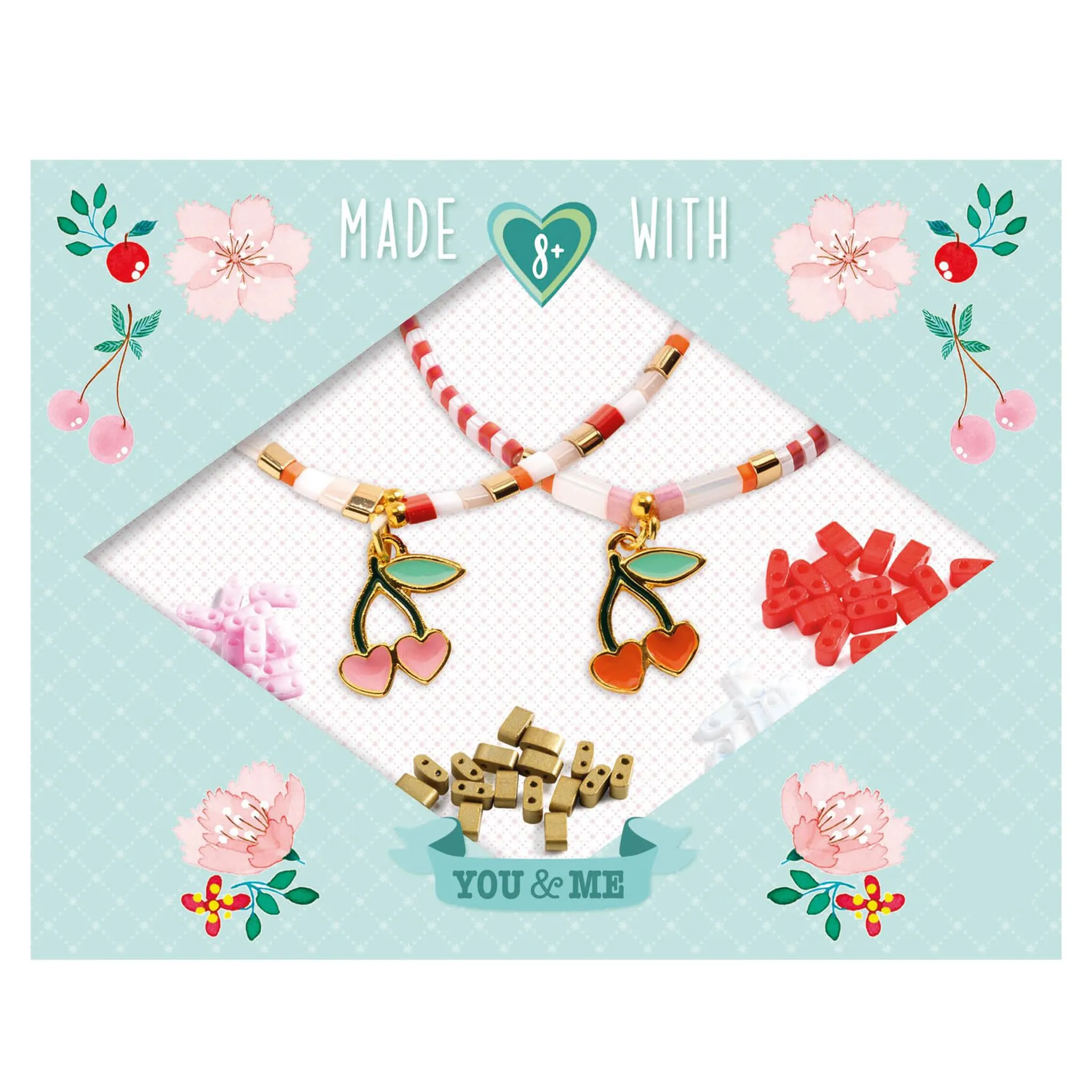 Djeco Ensemble Créatif Fabrication de Bracelet You & Me - Tila & Cerises