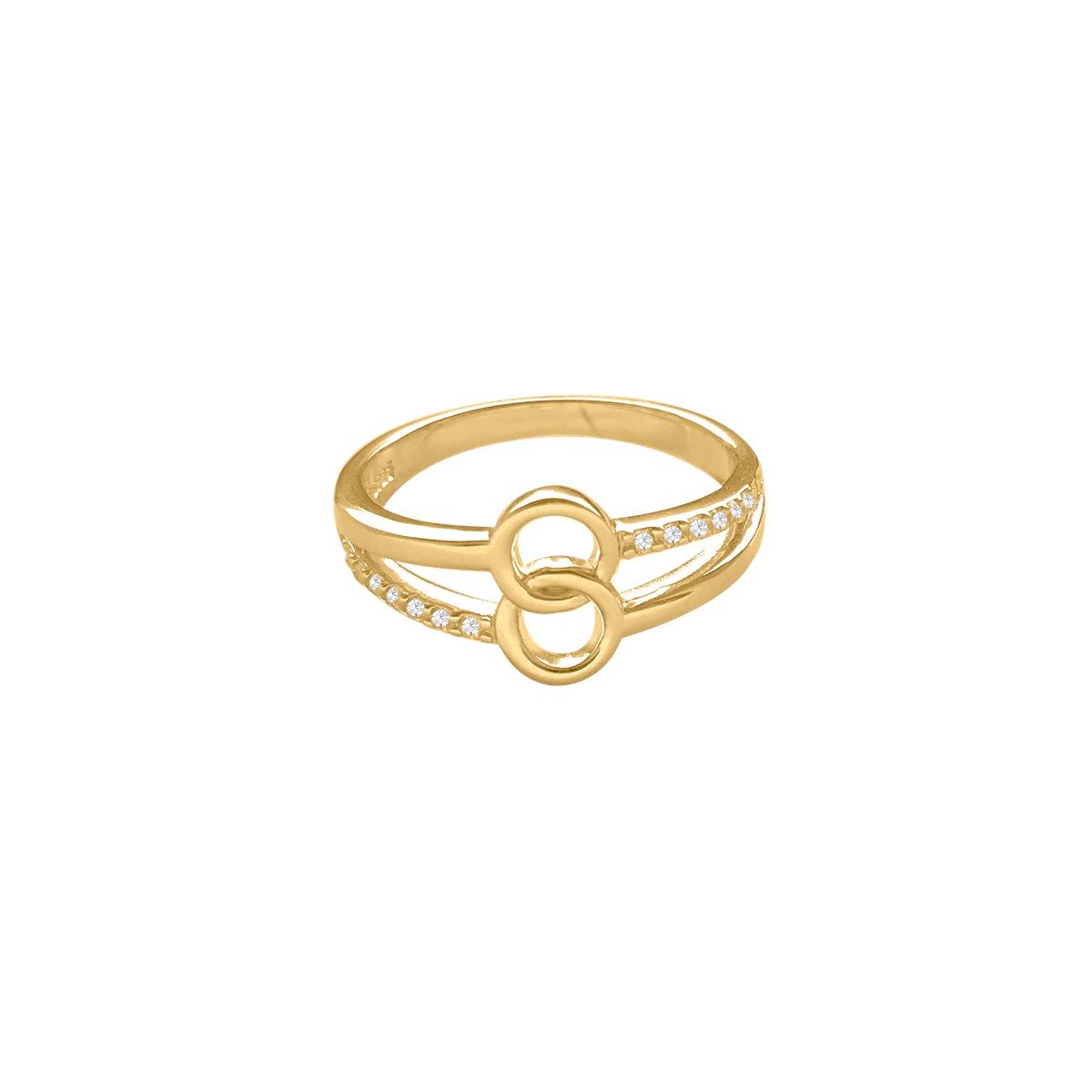 Bague plaquée or oxyde