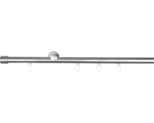 Gordijnroedeset, binnenrail, Profilo, RVS-look, 200 cm, Ø 20 mm