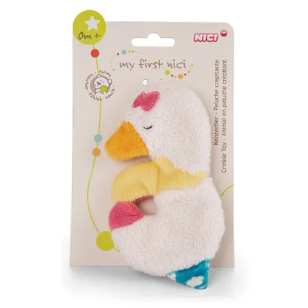 NICI Knistertier Gans Gilli auf Header Karte, 14 cm