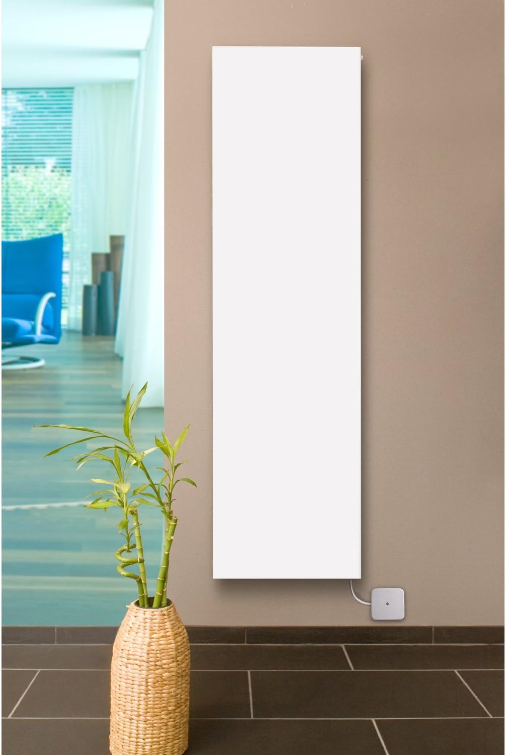 XIMAX Paneelheizkörper P1 Plan Weiss mit Mittenanschluss, Höhe 1800 x Breite 595 mm