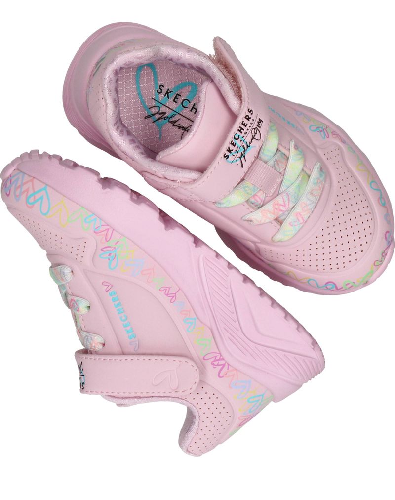 Skechers JGoldcrown Uno Lite Sneakers Roze Meisjes