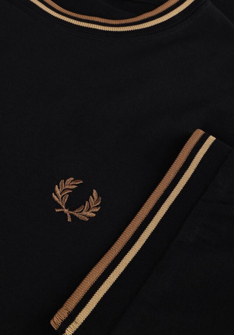 FRED PERRY zwarte fred perry t-shirt twin tipped t-shirt