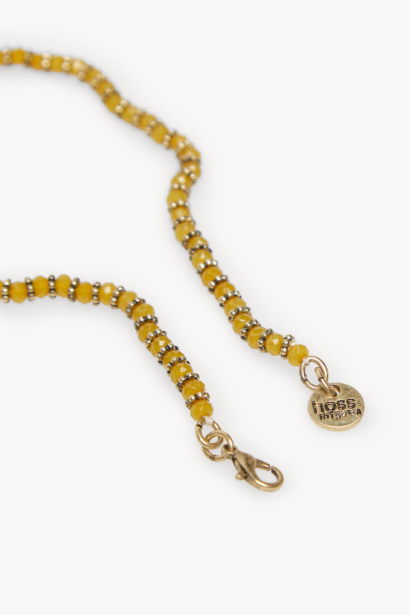 Colar Juana com contas banhadas a ouro - Amarelo