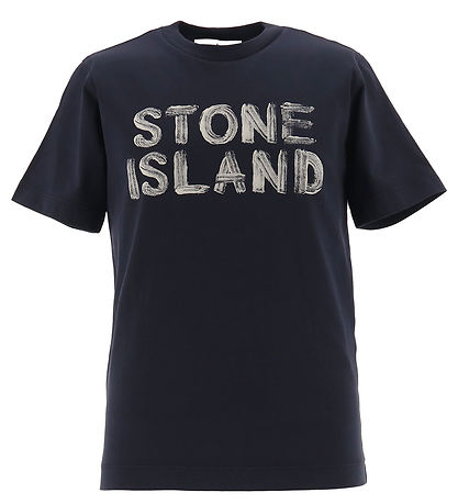 Stone Island T-Shirt - Navy Blue m. Print