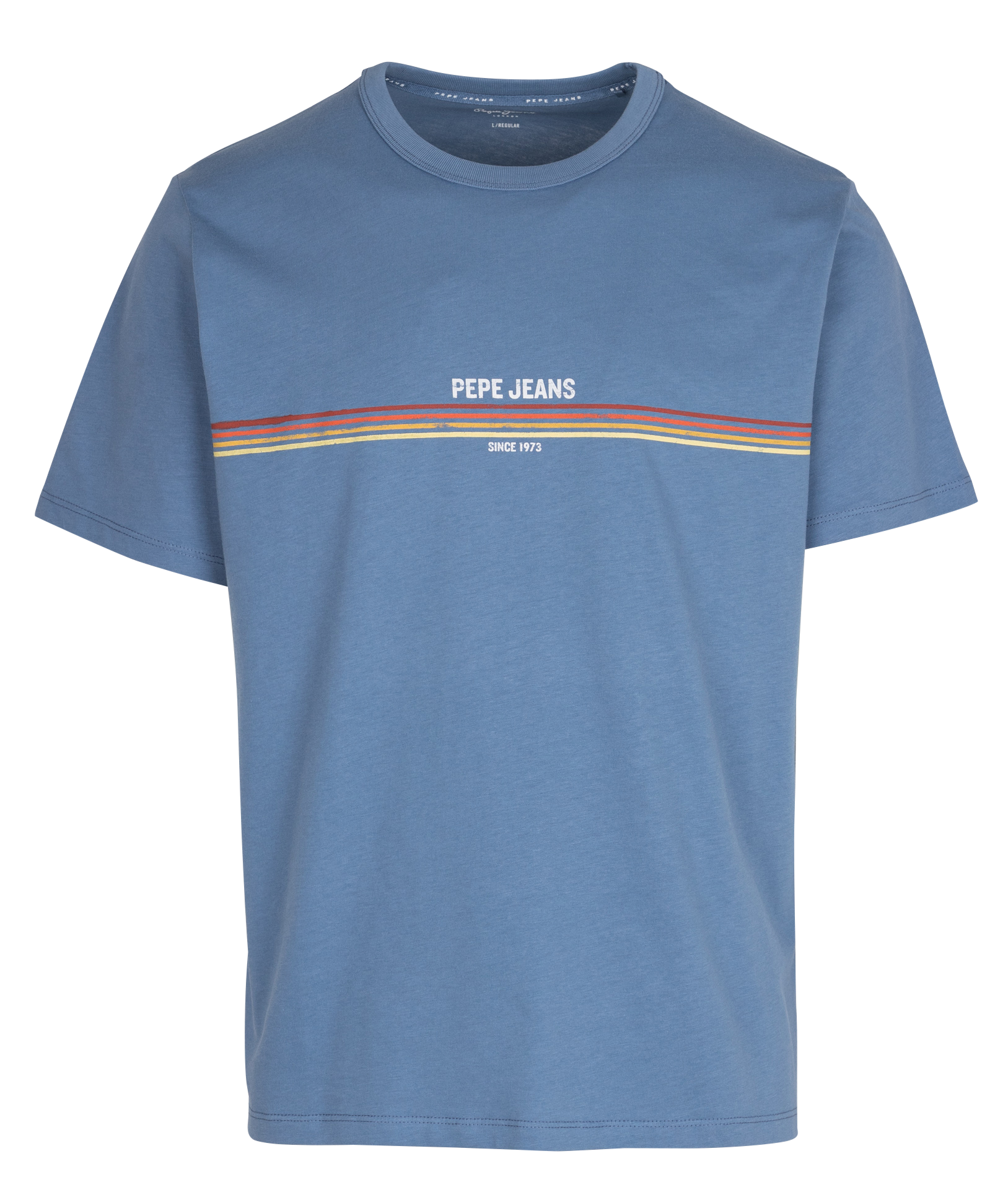 ADUR - Tee-shirt col rond en coton | Bleu