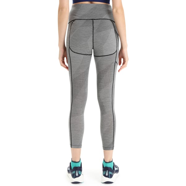 Collant running ICEBREAKER W FASTRAY HIGH RISE TIGHTS GRIDLINES METRO HTHR/BLACK/AOP