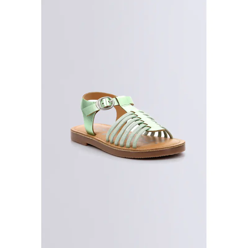 Premslim Vert clair SANDALES Cuir  Fille
