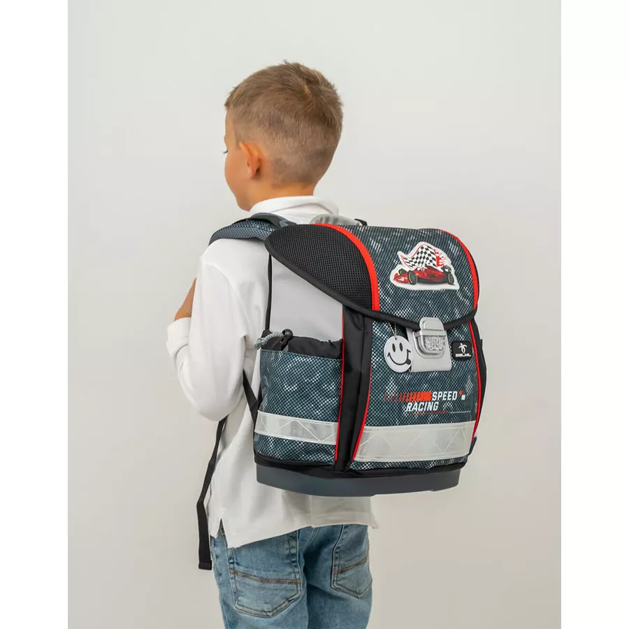 Belmil Schulranzen Classy Schulranzen Set 5-teilig mit Brustgurt Red Dots