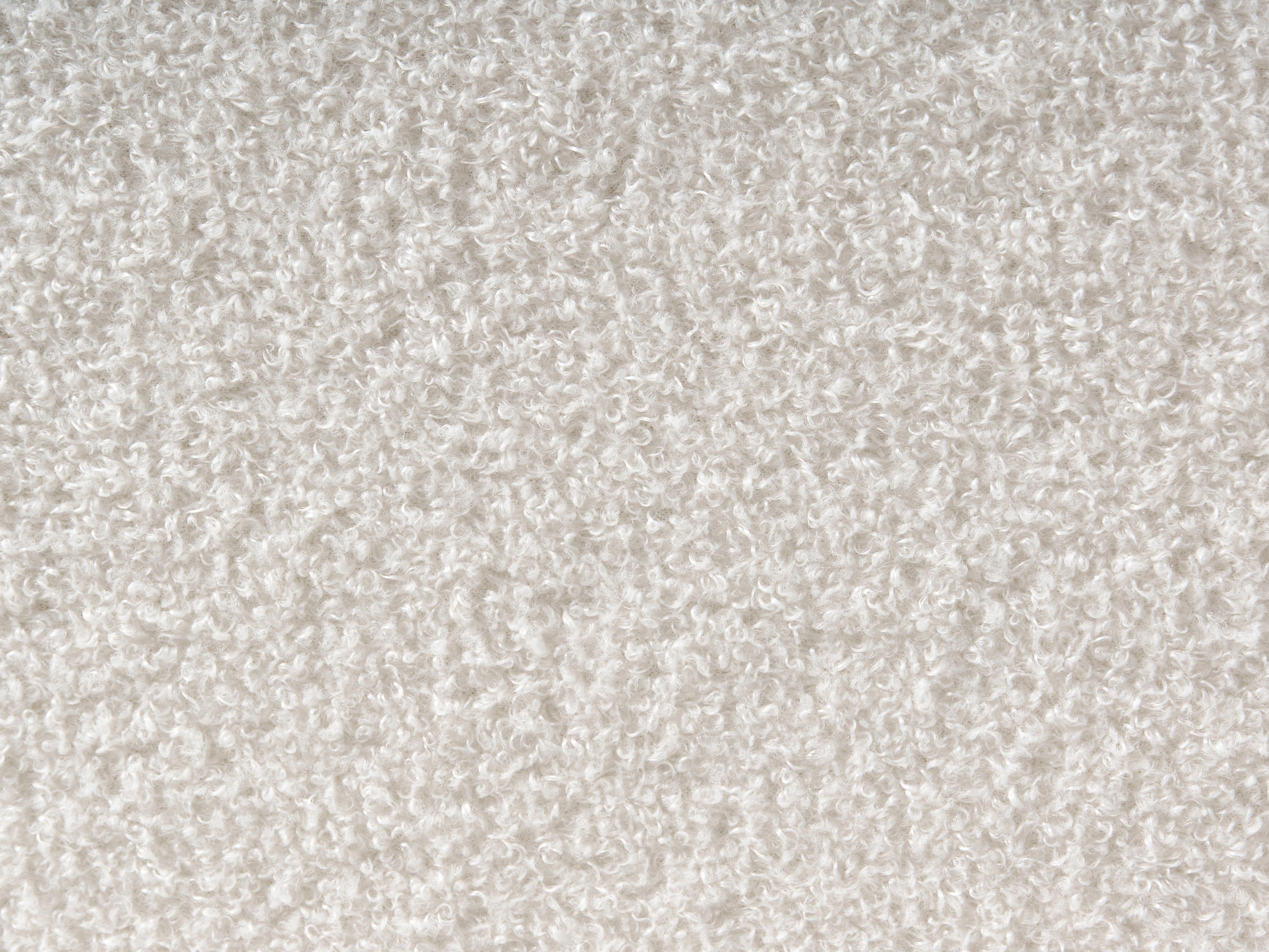 Opbergbed zonder hoofdbord Bouclé DINAN 90 x 200 cm Gebroken wit