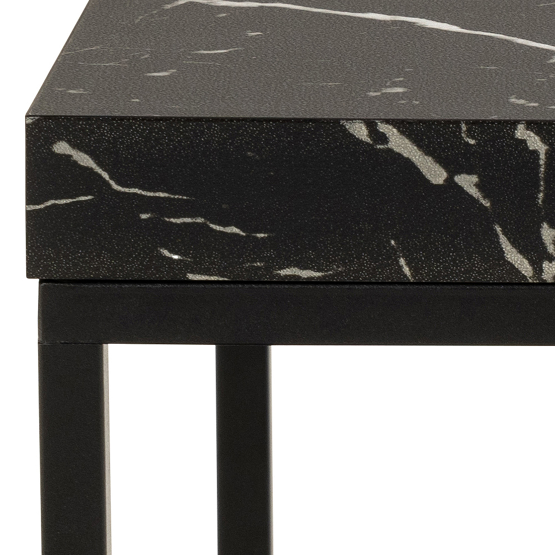 Couchtisch BAROSSA - schwarz- schwarz matt - 40 cm