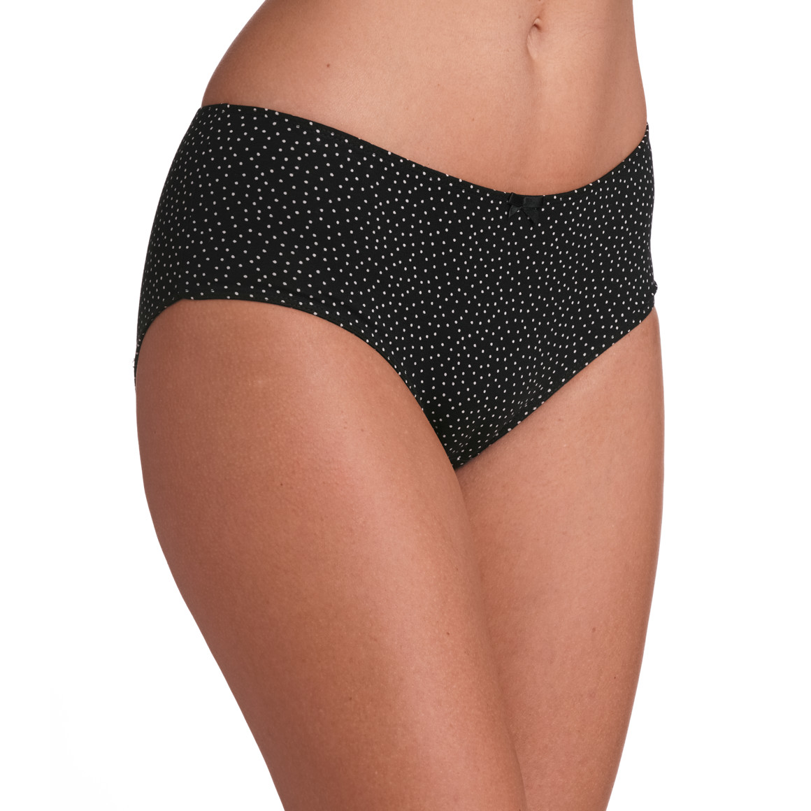 Gina Benotti 4 Damen Pantys mit Bio-Baumwolle weiss / schwarz