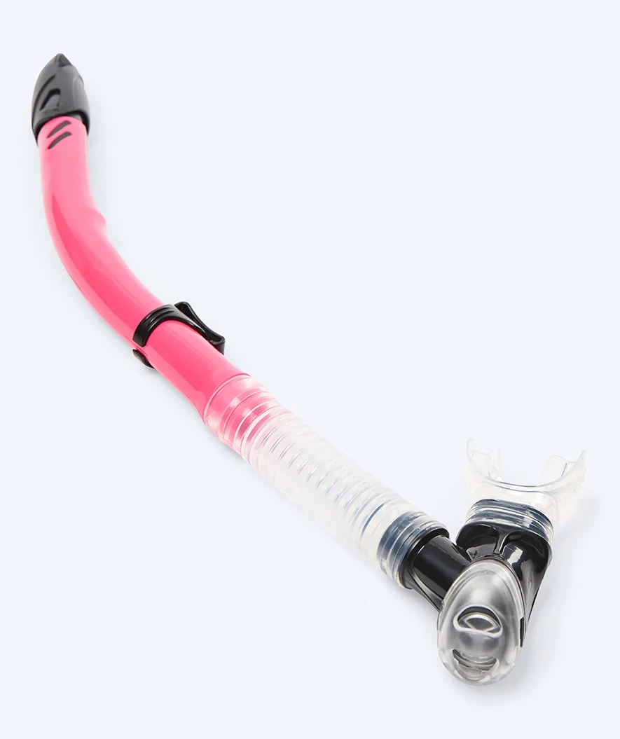 Watery semi-dry snorkel til voksne - Hudson - Rød/pink