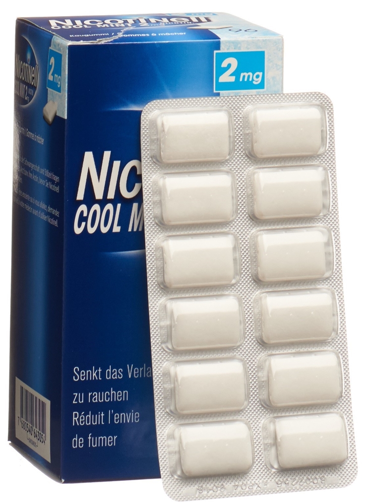 NICOTINELL Gum Kaupast 2 mg cool mint Blist 96 Stk