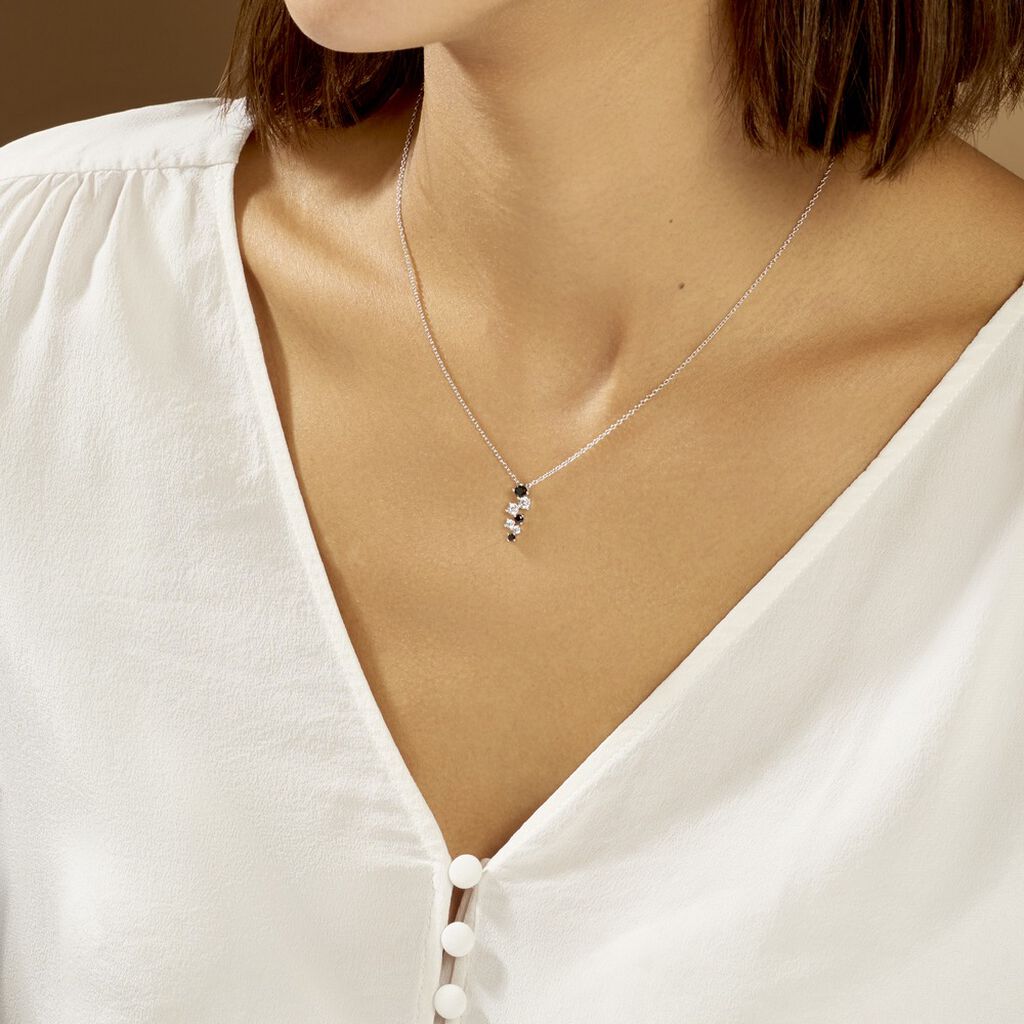 Collier Gaya Argent Blanc Oxyde De Zirconium