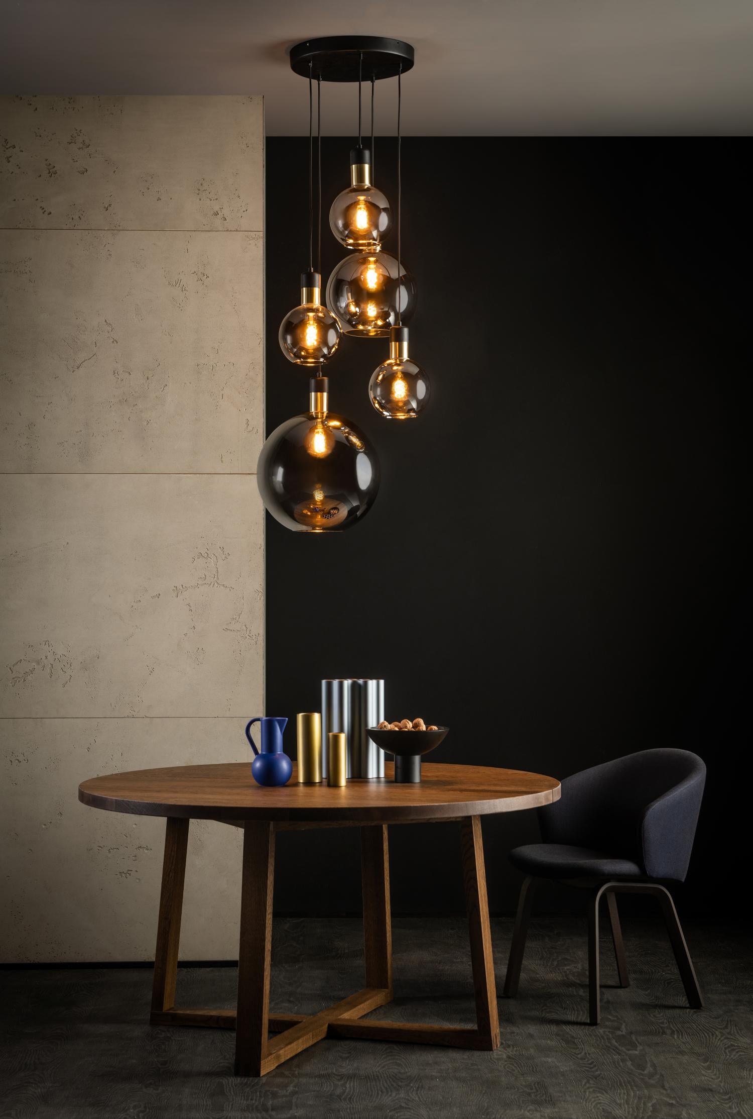 Julius 5 cluster hanglamp fumé