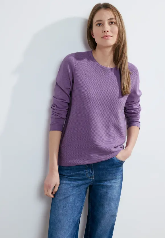 Struktur Pullover - Heather sporty lilac melange