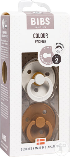 Bibs Colour Sucettes +6 Mois Taille 2 Hazel/Caramel 2 Pièces