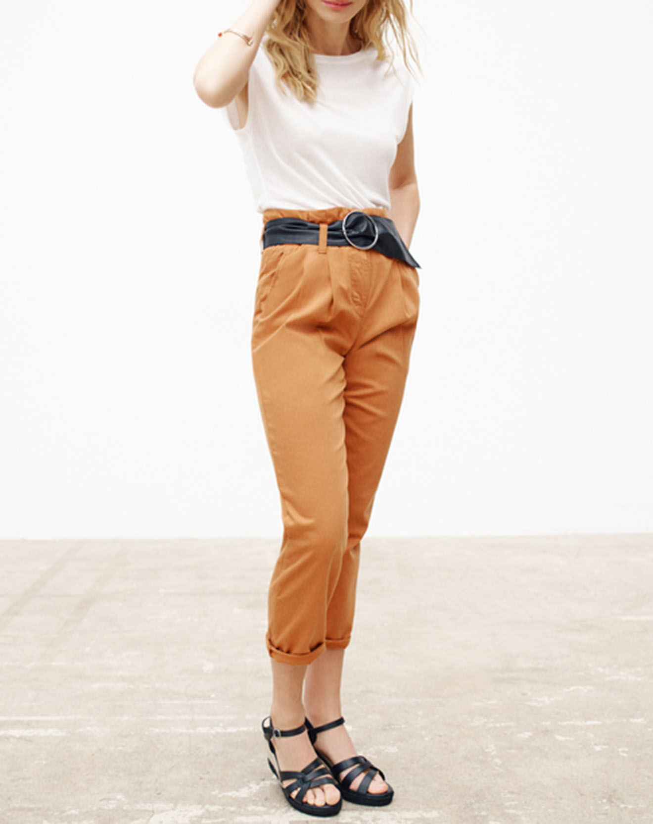Caroll Pantalon 7/8 fuselé June tabac