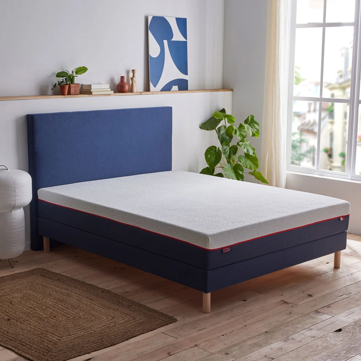 Ensemble - Matelas L'INCONTOURNABLE mi-ferme + sommier + tête de lit