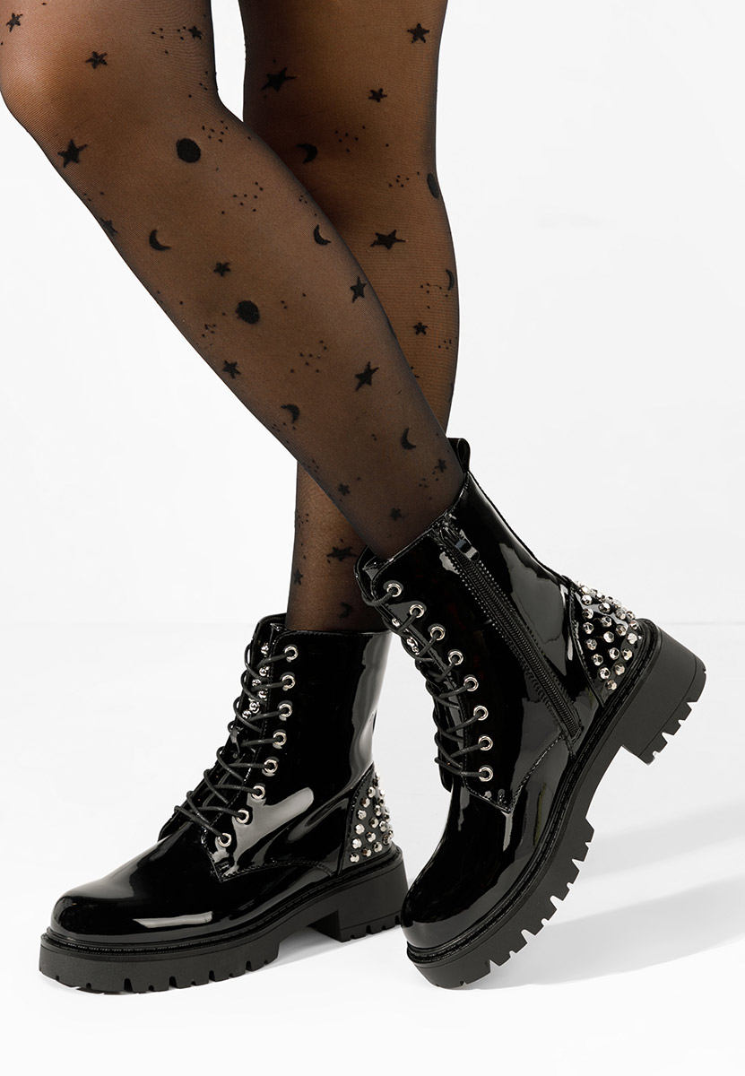 Bottines à plateau noires Erminia