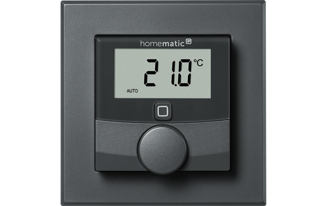 Smart Home Wired Wandthermostat, AnthrazitWandthermostat mit Luftfeuchtigkeitssensor HmIPW-WTH, HmIPW-WTH-A