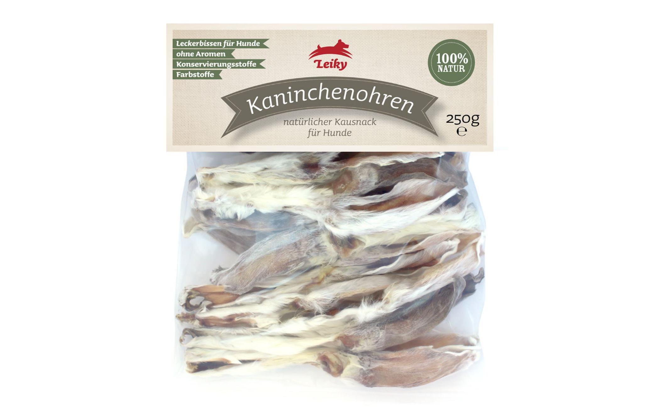 Kausnack Kaninchenohren mit Fell, 20 StückEinzelfuttermittel für Hunde