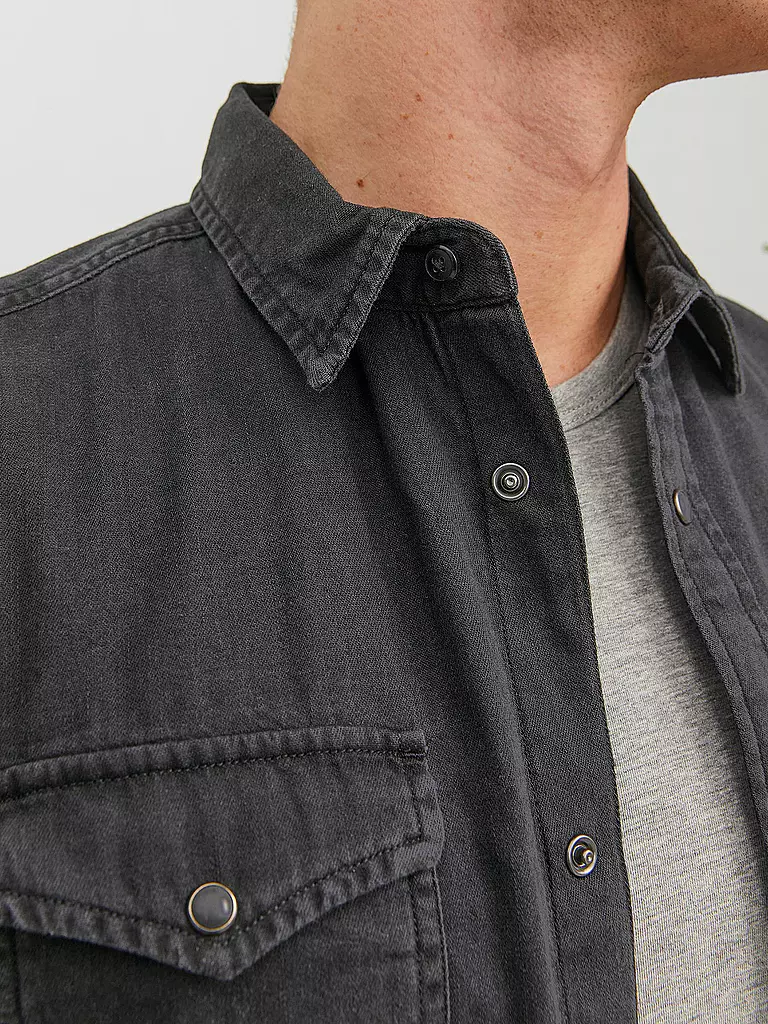 JACK & JONES Jeanshemd Slim Fit Jjesheridan schwarz