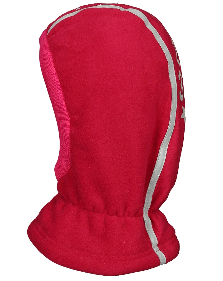 Fleece-Schlupfmütze 1 2 3 in dunkelpink