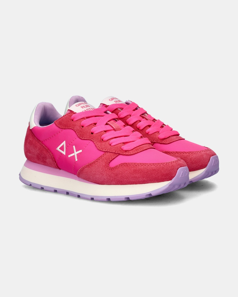 Sun 68 Ally Solid Nylon Lage sneakers  - roze