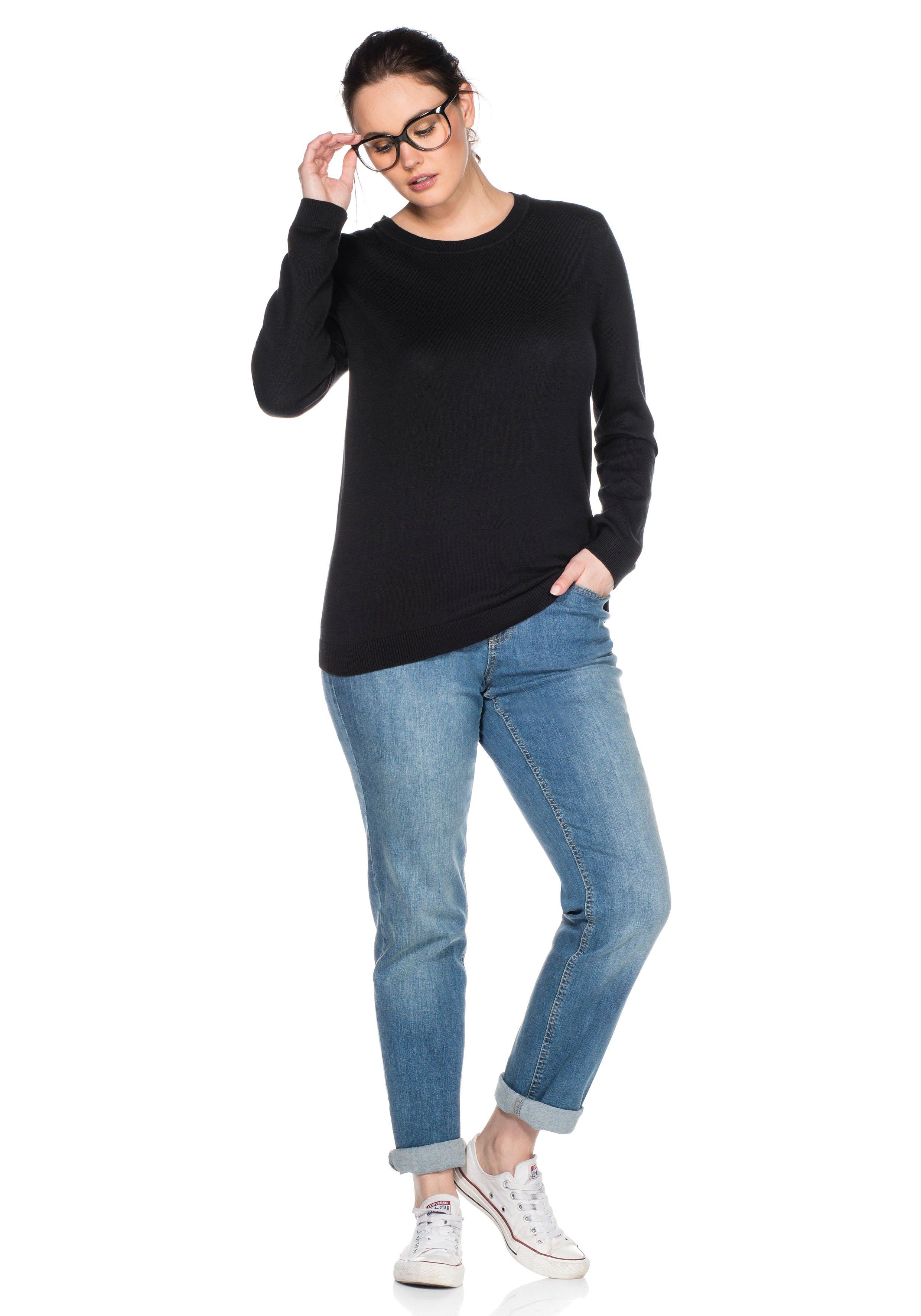 Pullover aus Feinstrick mit Rundhalsausschnitt