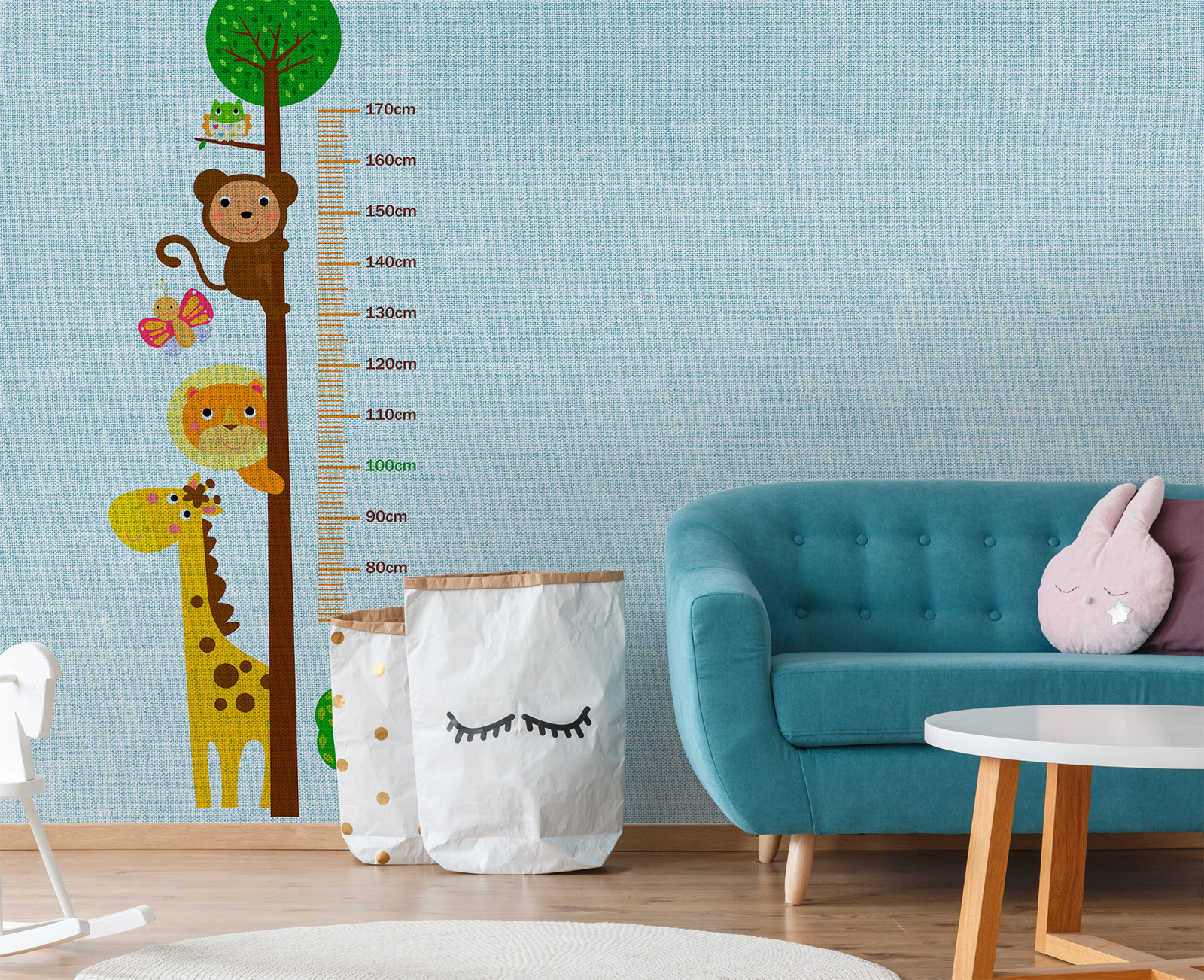 Fototapete DESIGNWALLS - blau-braun - Kinderzimmer - 2,55 Meter