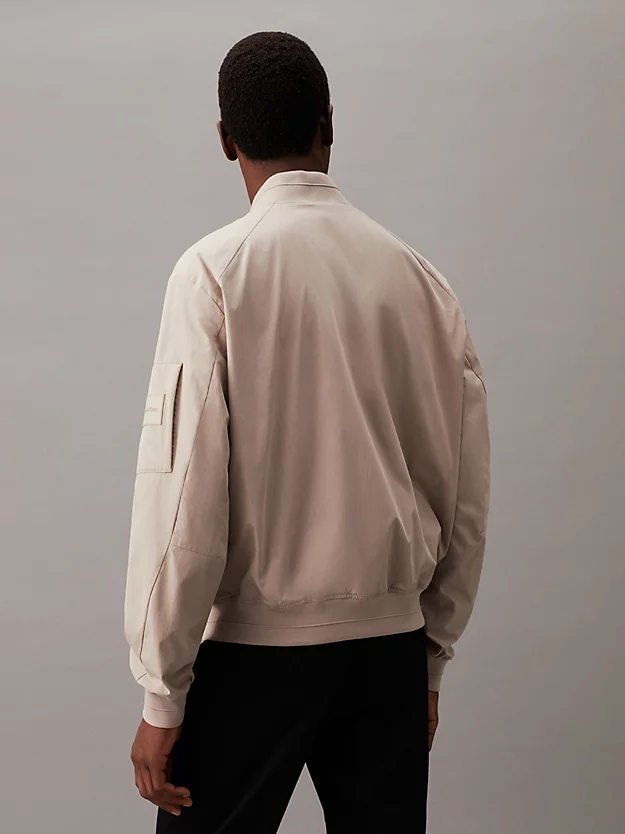 Jaqueta bomber de nylon e algodão